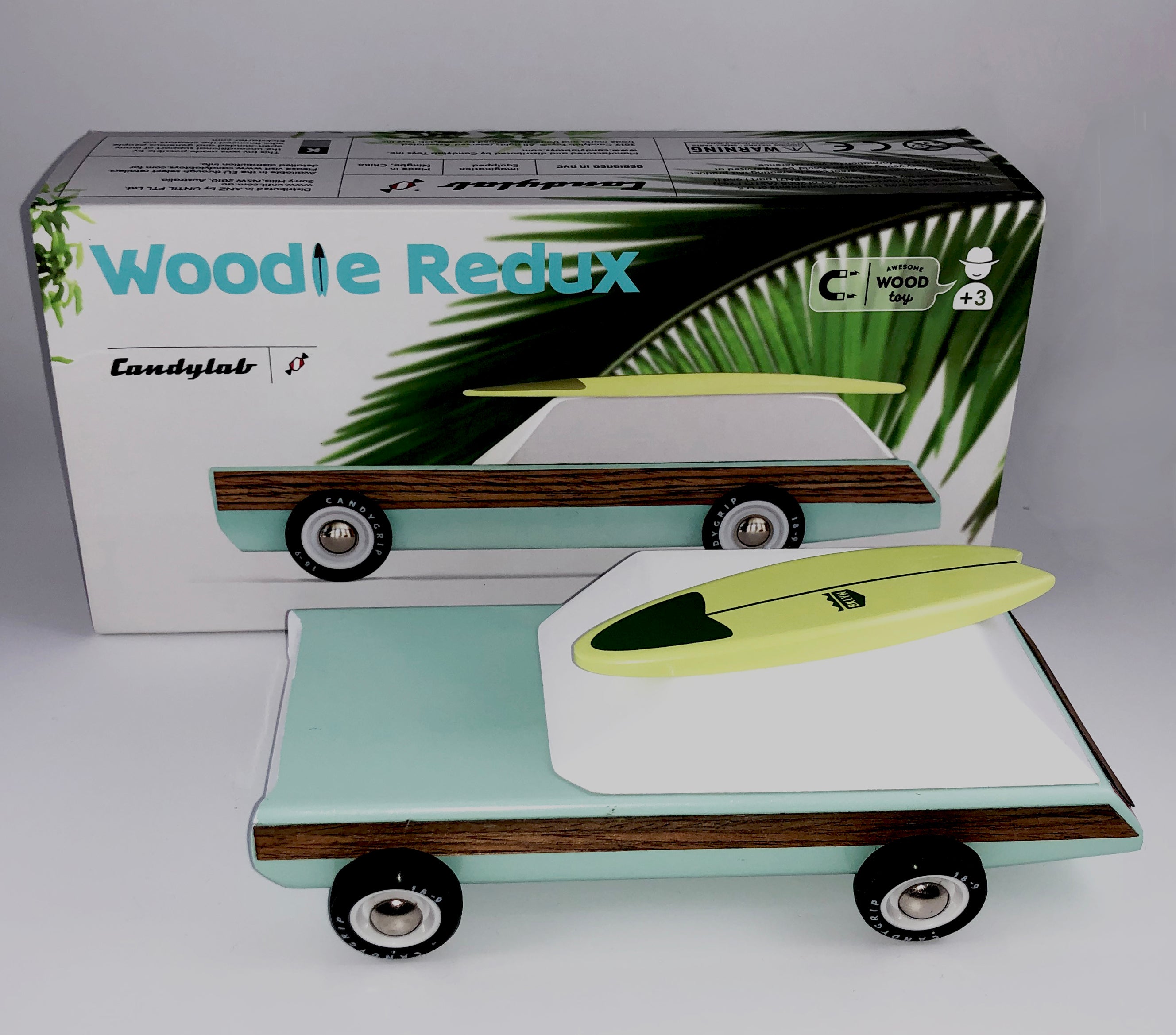 With real wood veneer sides, this toy is more real than its original inspiration. And it won't smell of leaded gasoline, sun-cracked dashboard and old wet beach shorts..