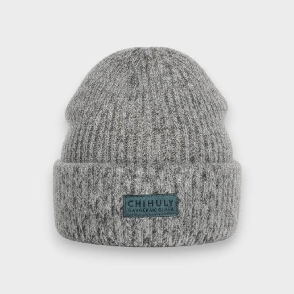 Fuzzy Pink/Grey Beanie