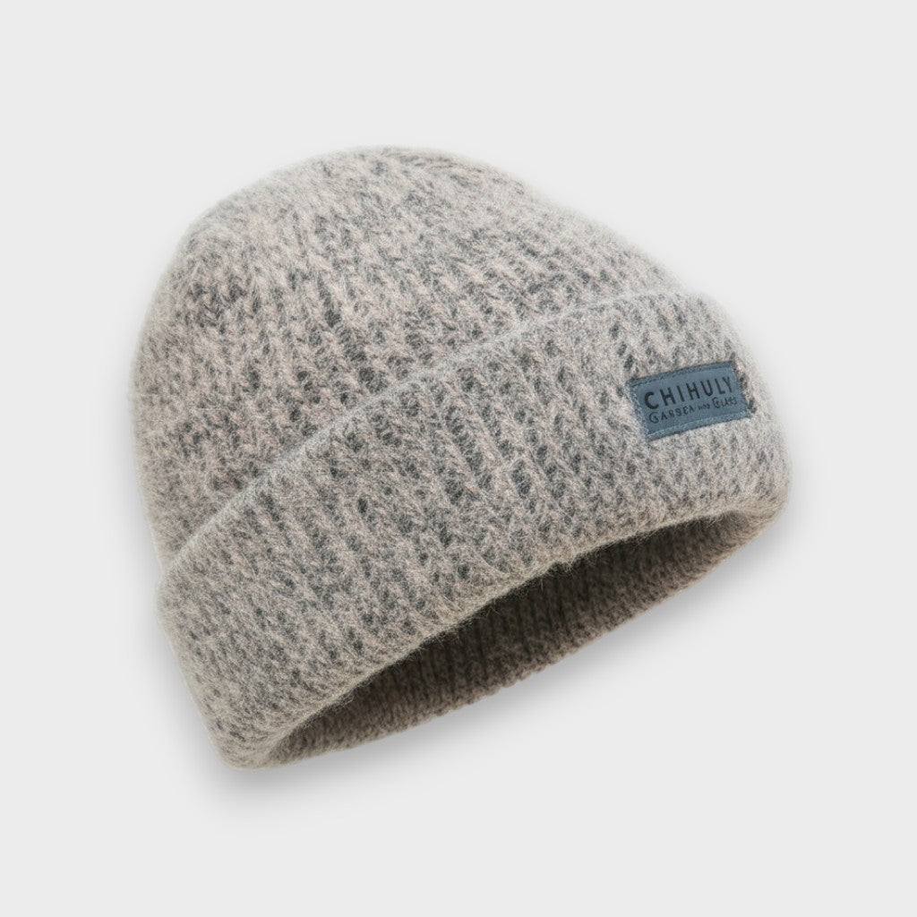 Fuzzy Pink/Grey Beanie