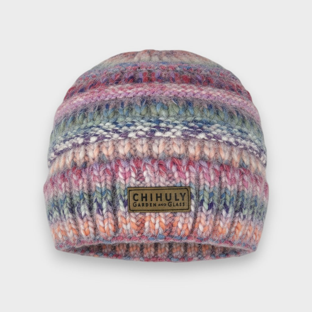 Fuzzy Rainbow Beanie