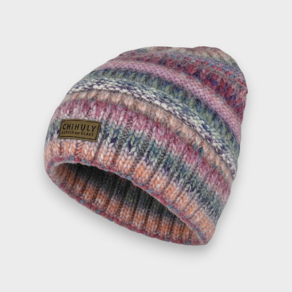 Fuzzy Rainbow Beanie
