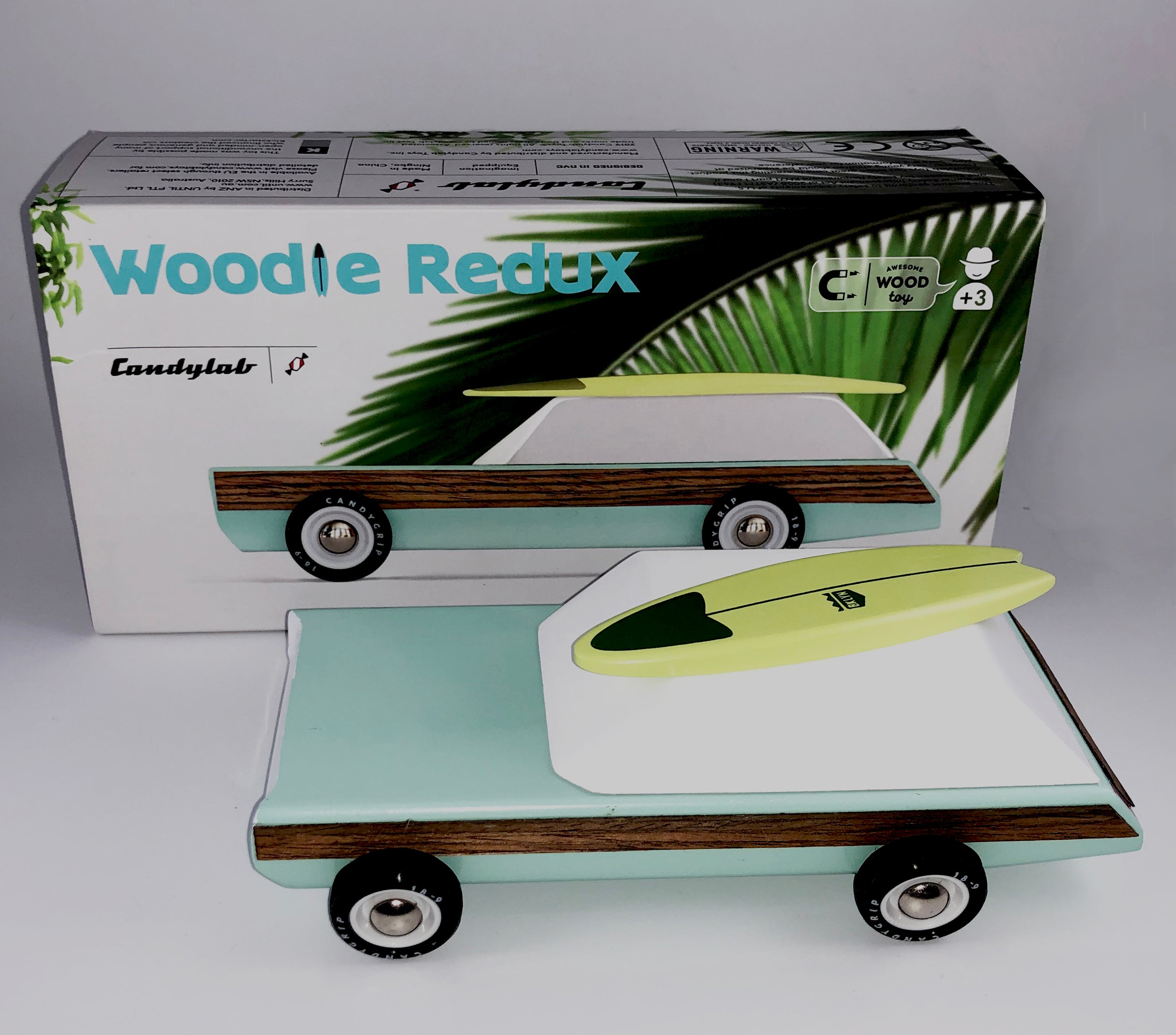 With real wood veneer  sides, this toy is more real than its original inspiration. And it won't smell of leaded gasoline, sun-cracked dashboard and old wet beach shorts.. 