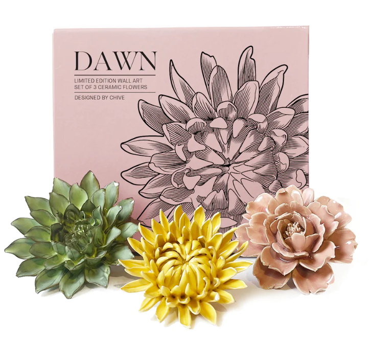 Ceramic Flower Gift Set - Dawn